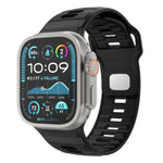 チェッカードリバースバックルシリコンウォッチバンド、Apple Watch 46mm / 49mm / 45mm / 44mm用