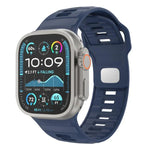 チェッカードリバースバックルシリコンウォッチバンド、Apple Watch 46mm / 49mm / 45mm / 44mm用