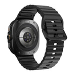 Samsung Galaxy Watch8 Classic 46mm / Watch8 44mm / 40mm用 xDfind ウェービーグレイン ステッチ入りシリコンウォッチバンド、L