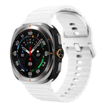 Samsung Galaxy Watch8 Classic 46mm / Watch8 44mm / 40mm用 xDfind ウェービーグレイン ステッチ入りシリコンウォッチバンド、L