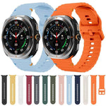 Samsung Galaxy Watch8 Classic 46mm / Watch8 44mm / 40mm用 xDfind ウェービーグレイン ステッチ入りシリコンウォッチバンド、L