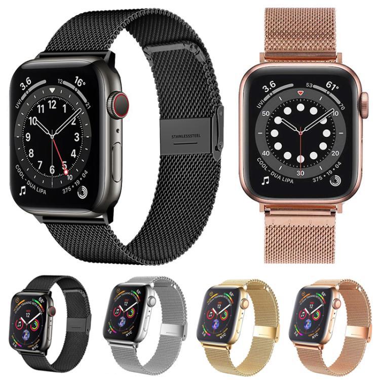 xDfind ミラネーゼバックルメタルウォッチバンド、Apple Watch 42 / 44 / 45 / 46 / 49mm用、Apple Watch 38 / 40 / 41 / S10 42mm用