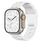 Buckle Concave Leopard Silicone Watch Band, For Apple Watch 46mm / 49mm / 45mm / 44mm, For Apple Watch 42mm / 41mm / 40mm / 38mm