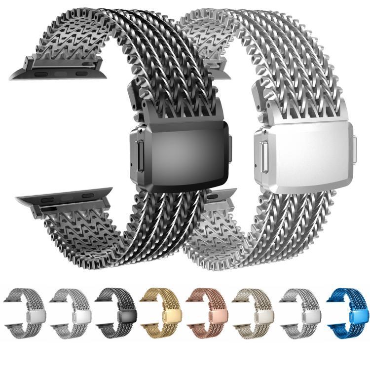 メッシュマグネティックステンレススチールウォッチバンド、Apple Watch 46mm / 49mm / 45mm / 44mm用、Apple Watch 42mm / 41mm / 40mm / 38mm用