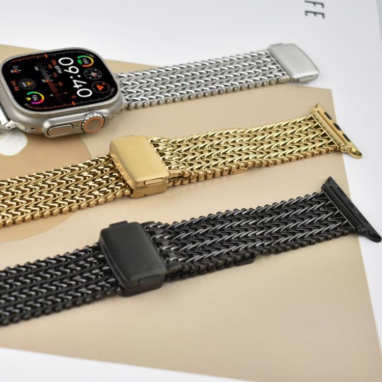 メッシュマグネティックステンレススチールウォッチバンド、Apple Watch 46mm / 49mm / 45mm / 44mm用、Apple Watch 42mm / 41mm / 40mm / 38mm用