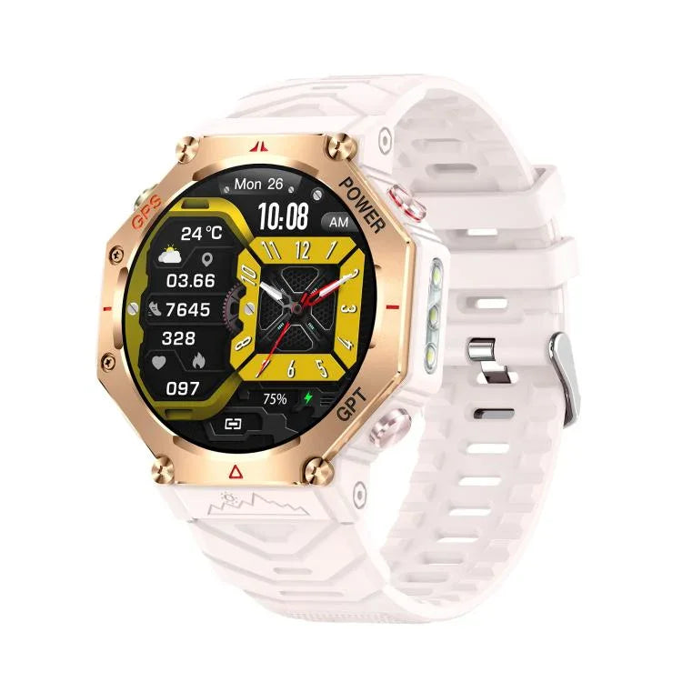 KC91 1.39 inch IPS Screen 3ATM Outdoor GPS Smart Watch with Flashlight