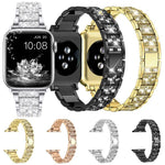 xDfind ダイヤモンドジュエリーステンレススチールウォッチバンド、Apple Watch 42 / 44 / 45 / 46 / 49mm用、Apple Watch 38 / 40 / 41 / S10 42mm用