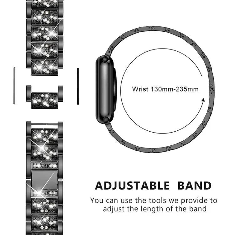 xDfind ダイヤモンドジュエリーステンレススチールウォッチバンド、Apple Watch 42 / 44 / 45 / 46 / 49mm用、Apple Watch 38 / 40 / 41 / S10 42mm用