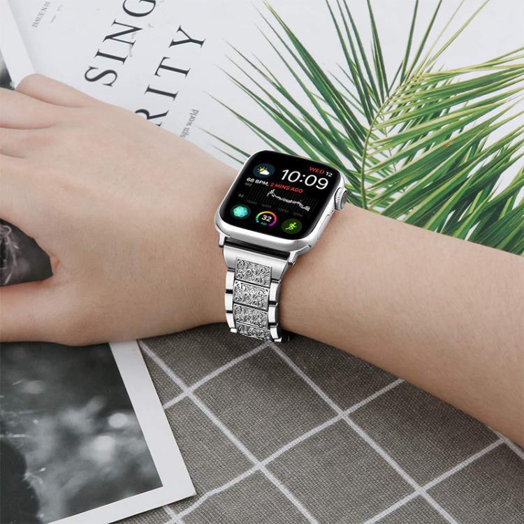 xDfind ダイヤモンドジュエリーステンレススチールウォッチバンド、Apple Watch 42 / 44 / 45 / 46 / 49mm用、Apple Watch 38 / 40 / 41 / S10 42mm用