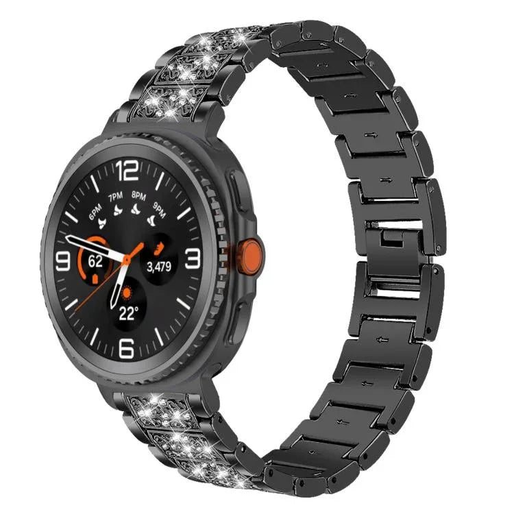 xDfind ダイヤモンド ジュエリー ステンレススチール 時計バンド、Samsung Galaxy Watch Ultra / Ultra 2025 用、Samsung Galaxy Watch8 / Watch8 Classic 用、Samsung Galaxy Watch7 / FE / 6 / 5 / 4 用、Samsung Galaxy Fit3 用