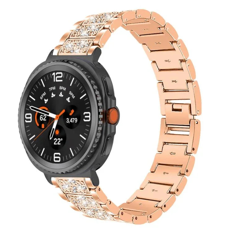 xDfind ダイヤモンド ジュエリー ステンレススチール 時計バンド、Samsung Galaxy Watch Ultra / Ultra 2025 用、Samsung Galaxy Watch8 / Watch8 Classic 用、Samsung Galaxy Watch7 / FE / 6 / 5 / 4 用、Samsung Galaxy Fit3 用