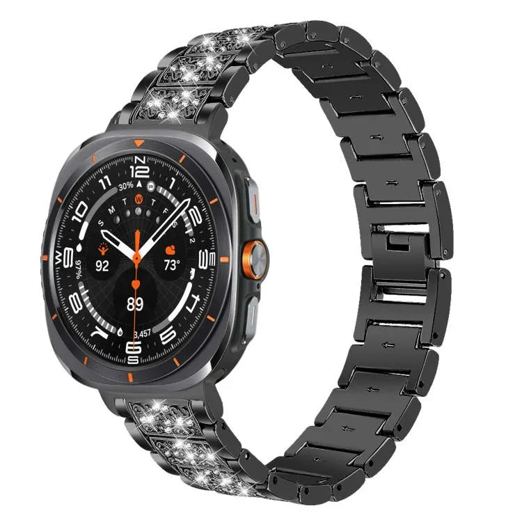 xDfind ダイヤモンド ジュエリー ステンレススチール 時計バンド、Samsung Galaxy Watch Ultra / Ultra 2025 用、Samsung Galaxy Watch8 / Watch8 Classic 用、Samsung Galaxy Watch7 / FE / 6 / 5 / 4 用、Samsung Galaxy Fit3 用