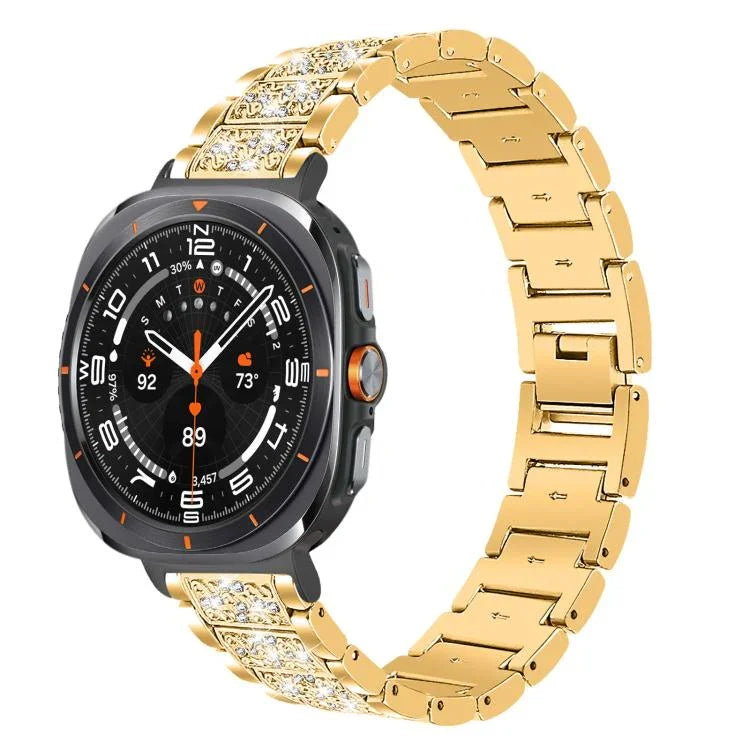 xDfind ダイヤモンド ジュエリー ステンレススチール 時計バンド、Samsung Galaxy Watch Ultra / Ultra 2025 用、Samsung Galaxy Watch8 / Watch8 Classic 用、Samsung Galaxy Watch7 / FE / 6 / 5 / 4 用、Samsung Galaxy Fit3 用