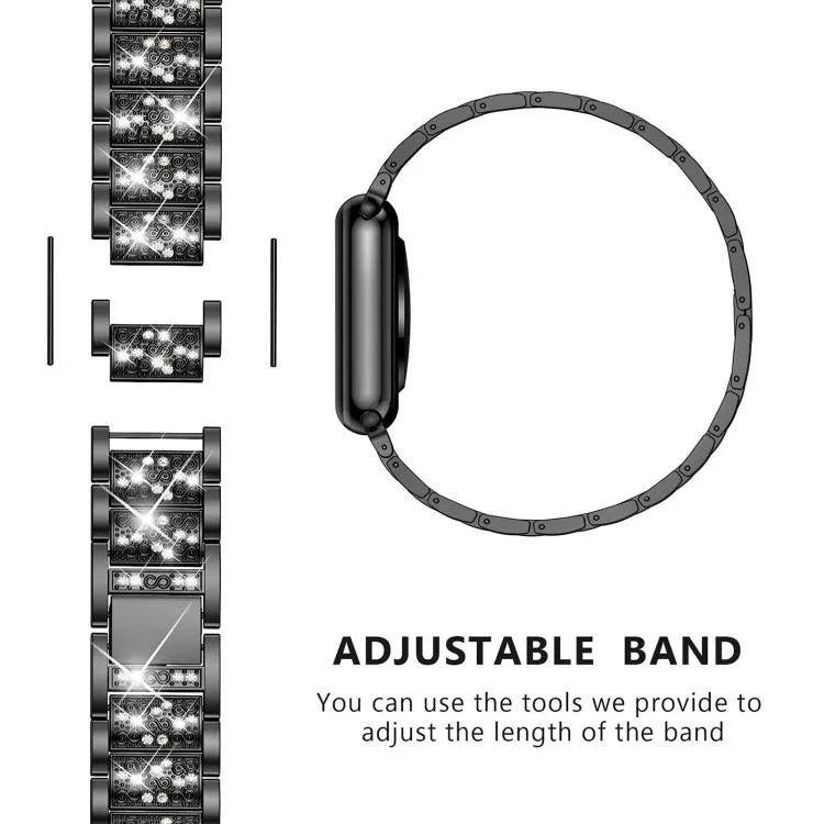 xDfind ダイヤモンド ジュエリー ステンレススチール 時計バンド、Samsung Galaxy Watch Ultra / Ultra 2025 用、Samsung Galaxy Watch8 / Watch8 Classic 用、Samsung Galaxy Watch7 / FE / 6 / 5 / 4 用、Samsung Galaxy Fit3 用