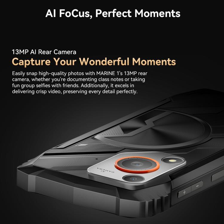 Blackview Oscal Marine 1、6.56インチ Android 15 Unisoc UMS9230E T615 オクタコア、ネットワーク：4G、OTG、NFC、4GB+128GB