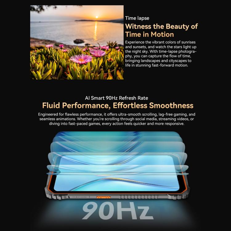 Blackview Oscal Marine 1、6.56インチ Android 15 Unisoc UMS9230E T615 オクタコア、ネットワーク：4G、OTG、NFC、4GB+128GB