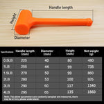 多機能非伸縮ゴム製取り付けハンマー、0.5LB、1.5LB、1LB、2.5LB、2LB、3LB、4LB