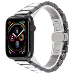 スリービーズ セラミック 18mm スチール ウォッチバンド、Apple Watch 46mm / 49mm / 45mm / 44mm 用、Apple Watch 42mm / 41mm / 40mm / 38mm 用