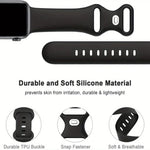 バタフライバックル シリコン ウォッチバンド フィルム一体型PCカバー付き、Apple Watch シリーズ 44mm 用、Apple Watch シリーズ 40mm 用、Apple Watch シリーズ 10 / 11 46mm 用、Apple Watch シリーズ 10 / 11 42mm 用、Apple Watch シリーズ 45mm 用