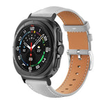 xDfind フラットヘッド ブラックシャーク 細粒レザー 時計バンド、Samsung Galaxy Watch Ultra / Ultra 2025 用、Samsung Galaxy Watch8 / Watch8 Classic 用、Samsung Galaxy Watch7 / FE / 6 / 5 / 4 用