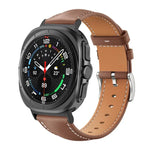 xDfind フラットヘッド ブラックシャーク 細粒レザー 時計バンド、Samsung Galaxy Watch Ultra / Ultra 2025 用、Samsung Galaxy Watch8 / Watch8 Classic 用、Samsung Galaxy Watch7 / FE / 6 / 5 / 4 用