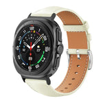 xDfind フラットヘッド ブラックシャーク 細粒レザー 時計バンド、Samsung Galaxy Watch Ultra / Ultra 2025 用、Samsung Galaxy Watch8 / Watch8 Classic 用、Samsung Galaxy Watch7 / FE / 6 / 5 / 4 用