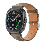 xDfind フラットヘッド ブラックシャーク 細粒レザー 時計バンド、Samsung Galaxy Watch Ultra / Ultra 2025 用、Samsung Galaxy Watch8 / Watch8 Classic 用、Samsung Galaxy Watch7 / FE / 6 / 5 / 4 用