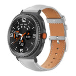 xDfind フラットヘッド ブラックシャーク 細粒レザー 時計バンド、Samsung Galaxy Watch Ultra / Ultra 2025 用、Samsung Galaxy Watch8 / Watch8 Classic 用、Samsung Galaxy Watch7 / FE / 6 / 5 / 4 用
