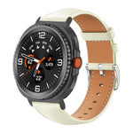 xDfind フラットヘッド ブラックシャーク 細粒レザー 時計バンド、Samsung Galaxy Watch Ultra / Ultra 2025 用、Samsung Galaxy Watch8 / Watch8 Classic 用、Samsung Galaxy Watch7 / FE / 6 / 5 / 4 用