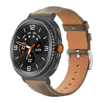 xDfind フラットヘッド ブラックシャーク 細粒レザー 時計バンド、Samsung Galaxy Watch Ultra / Ultra 2025 用、Samsung Galaxy Watch8 / Watch8 Classic 用、Samsung Galaxy Watch7 / FE / 6 / 5 / 4 用