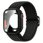 ラダーバックル ループ ナイロン ウォッチバンド 超薄型 49mm フィルムPCカバー付き、Apple Watch シリーズ 44mm 用、Apple Watch シリーズ 40mm 用、Apple Watch シリーズ 10 / 11 46mm 用、Apple Watch シリーズ 10 / 11 42mm 用、Apple Watch シリーズ 45mm 用