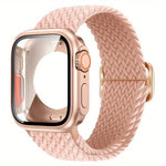 ラダーバックル ループ ナイロン ウォッチバンド 超薄型 49mm フィルムPCカバー付き、Apple Watch シリーズ 44mm 用、Apple Watch シリーズ 40mm 用、Apple Watch シリーズ 10 / 11 46mm 用、Apple Watch シリーズ 10 / 11 42mm 用、Apple Watch シリーズ 45mm 用