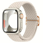 ラダーバックル ループ ナイロン ウォッチバンド 超薄型 49mm フィルムPCカバー付き、Apple Watch シリーズ 44mm 用、Apple Watch シリーズ 40mm 用、Apple Watch シリーズ 10 / 11 46mm 用、Apple Watch シリーズ 10 / 11 42mm 用、Apple Watch シリーズ 45mm 用