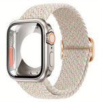 ラダーバックル ループ ナイロン ウォッチバンド 超薄型 49mm フィルムPCカバー付き、Apple Watch シリーズ 44mm 用、Apple Watch シリーズ 40mm 用、Apple Watch シリーズ 10 / 11 46mm 用、Apple Watch シリーズ 10 / 11 42mm 用、Apple Watch シリーズ 45mm 用