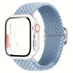 ラダーバックル ループ ナイロン ウォッチバンド 超薄型 49mm フィルムPCカバー付き、Apple Watch シリーズ 44mm 用、Apple Watch シリーズ 40mm 用、Apple Watch シリーズ 10 / 11 46mm 用、Apple Watch シリーズ 10 / 11 42mm 用、Apple Watch シリーズ 45mm 用