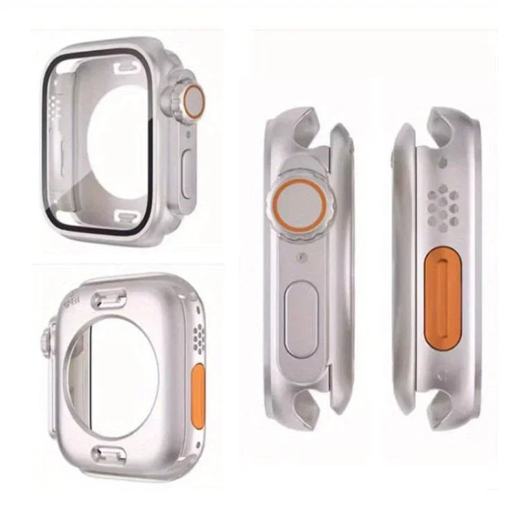 ラダーバックル ループ ナイロン ウォッチバンド 超薄型 49mm フィルムPCカバー付き、Apple Watch シリーズ 44mm 用、Apple Watch シリーズ 40mm 用、Apple Watch シリーズ 10 / 11 46mm 用、Apple Watch シリーズ 10 / 11 42mm 用、Apple Watch シリーズ 45mm 用