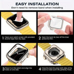 ラダーバックル ループ ナイロン ウォッチバンド 超薄型 49mm フィルムPCカバー付き、Apple Watch シリーズ 44mm 用、Apple Watch シリーズ 40mm 用、Apple Watch シリーズ 10 / 11 46mm 用、Apple Watch シリーズ 10 / 11 42mm 用、Apple Watch シリーズ 45mm 用