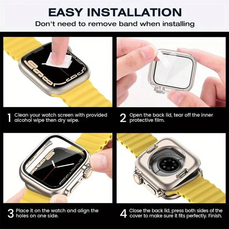 ラダーバックル ループ ナイロン ウォッチバンド 超薄型 49mm フィルムPCカバー付き、Apple Watch シリーズ 44mm 用、Apple Watch シリーズ 40mm 用、Apple Watch シリーズ 10 / 11 46mm 用、Apple Watch シリーズ 10 / 11 42mm 用、Apple Watch シリーズ 45mm 用