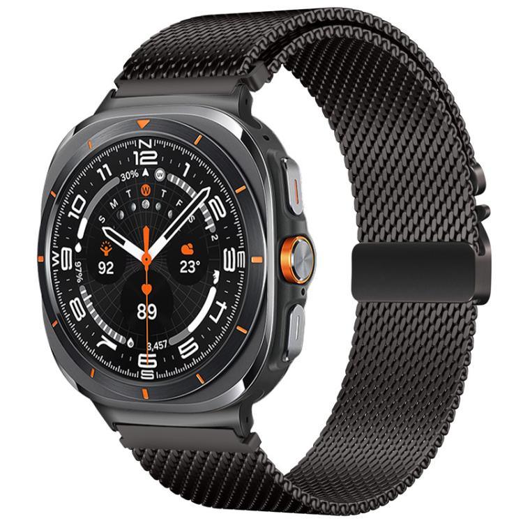 アンブレラバックル ミラネーゼ ステンレススチール 時計バンド、Samsung Galaxy Watch Ultra / Ultra 2025 用、Samsung Galaxy Watch8 / Watch8 Classic 用