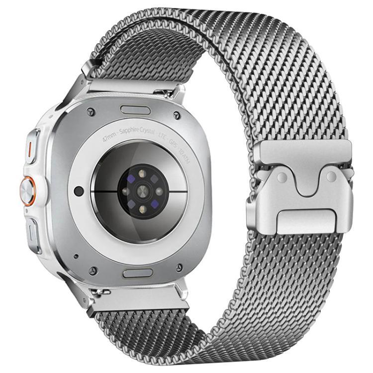 アンブレラバックル ミラネーゼ ステンレススチール 時計バンド、Samsung Galaxy Watch Ultra / Ultra 2025 用、Samsung Galaxy Watch8 / Watch8 Classic 用
