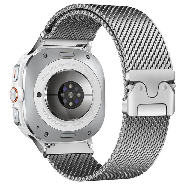 アンブレラバックル ミラネーゼ ステンレススチール 時計バンド、Samsung Galaxy Watch Ultra / Ultra 2025 用、Samsung Galaxy Watch8 / Watch8 Classic 用