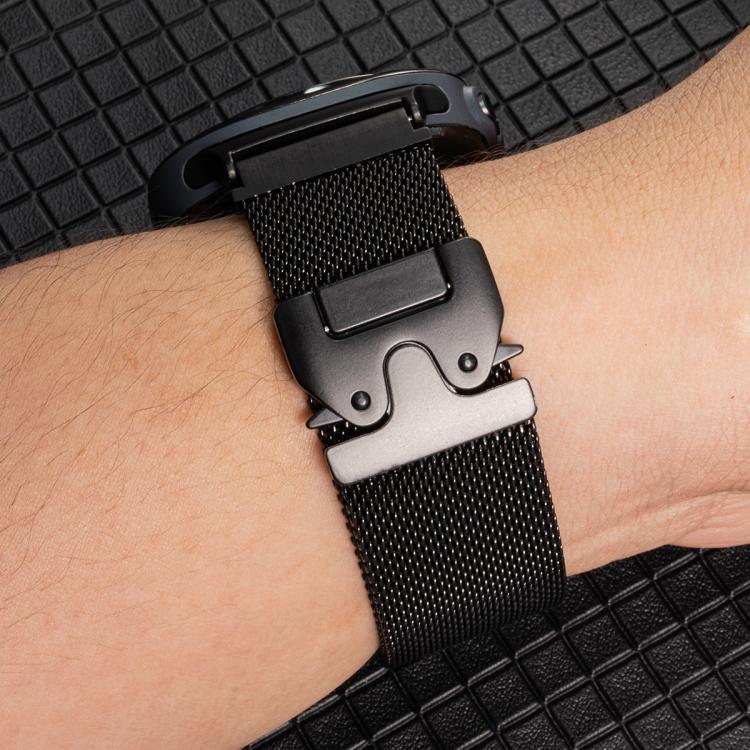 アンブレラバックル ミラネーゼ ステンレススチール 時計バンド、Samsung Galaxy Watch Ultra / Ultra 2025 用、Samsung Galaxy Watch8 / Watch8 Classic 用