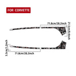 4pcs/Set Forged Gold Foil Carbon Fiber Car Rear Sides Decorative Sticker for Chevrolet Corvette C8 2020-, Left and Right Driver, Rear Sides