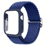 ラダーバックル ループ ナイロン ウォッチバンド フィルム フロストPCカバー付き、Apple Watch シリーズ 44mm 用、Apple Watch シリーズ 40mm 用、Apple Watch シリーズ 10 / 11 46mm 用、Apple Watch シリーズ 10 / 11 42mm 用、Apple Watch シリーズ 45mm 用、Apple Watch シリーズ 41mm 用