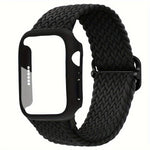 ラダーバックル ループ ナイロン ウォッチバンド フィルム フロストPCカバー付き、Apple Watch シリーズ 44mm 用、Apple Watch シリーズ 40mm 用、Apple Watch シリーズ 10 / 11 46mm 用、Apple Watch シリーズ 10 / 11 42mm 用、Apple Watch シリーズ 45mm 用、Apple Watch シリーズ 41mm 用