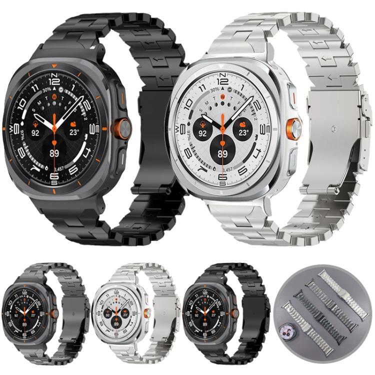 バタフライセーフティバックルチタン合金ウォッチバンド、Samsung Galaxy Watch Ultra 47mm / Ultra 2025用