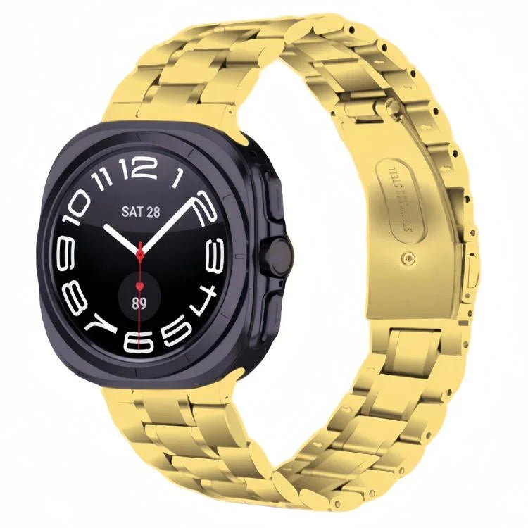 Five Beads Stainless Steel Metal Watch Band, For Samsung Galaxy Watch Ultra / Ultra 2025, For Samsung Galaxy Watch8 / Watch8 Classic