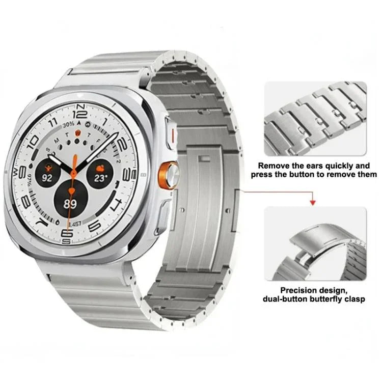 ワンビーズ サイドスライド クイックリリースバックル チタン合金ウォッチバンド, Samsung Galaxy Watch Ultra / Ultra 2025用, Samsung Galaxy Watch8 / Watch8 Classic用