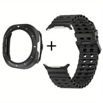 デュアルロウホール シリコンウォッチバンド TPUケース付き、Samsung Galaxy Watch Ultra 47mm / Ultra 2025用