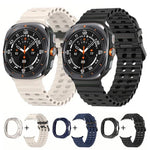 デュアルロウホール シリコンウォッチバンド TPUケース付き、Samsung Galaxy Watch Ultra 47mm / Ultra 2025用